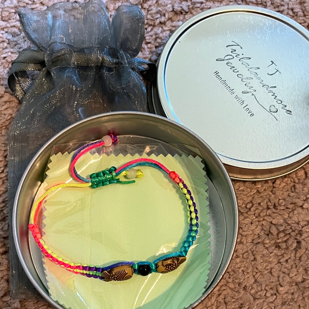 Pisces Handmade adjustable rope bracelet